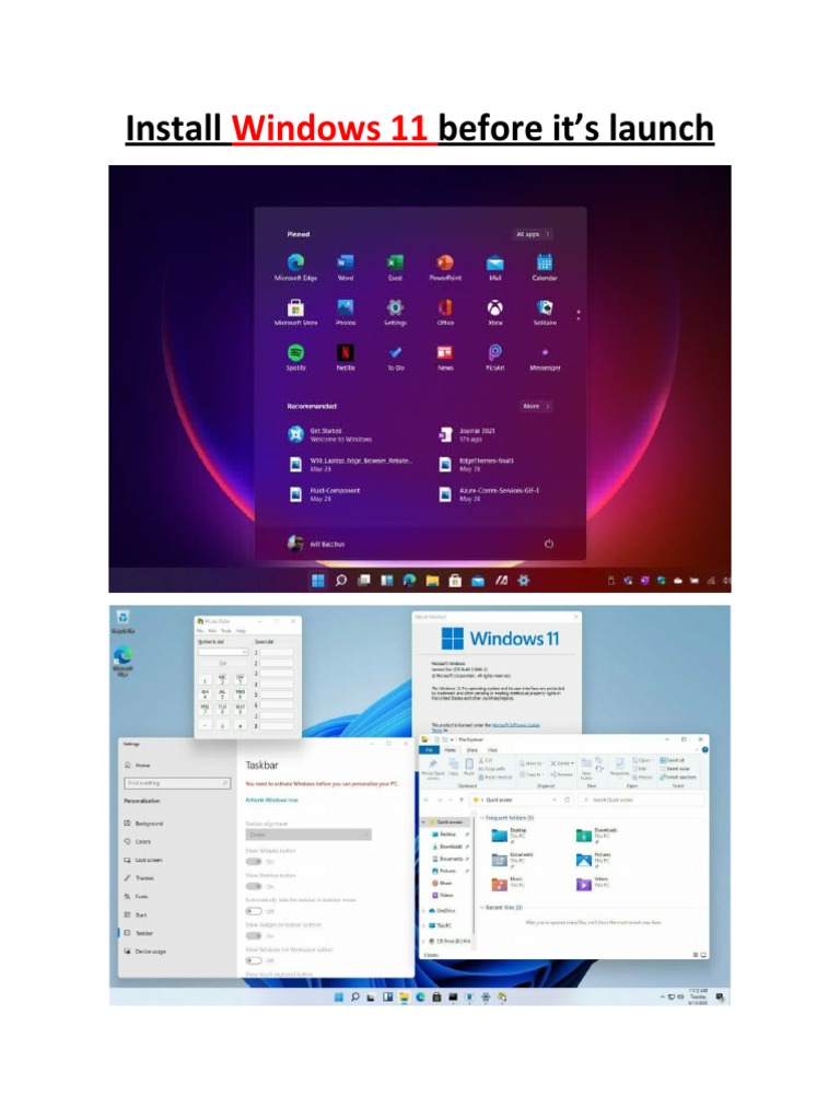 and Install Windows 11 | PDF