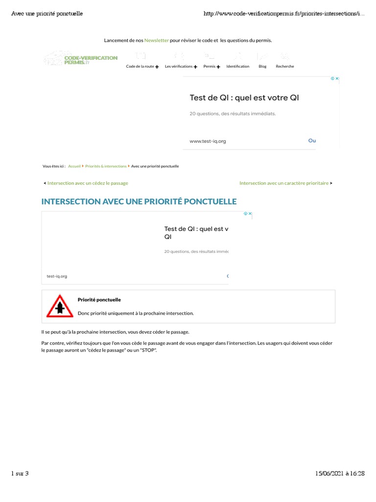Avec Une Priorité Ponctuelle | PDF | Sécurité des transports ...