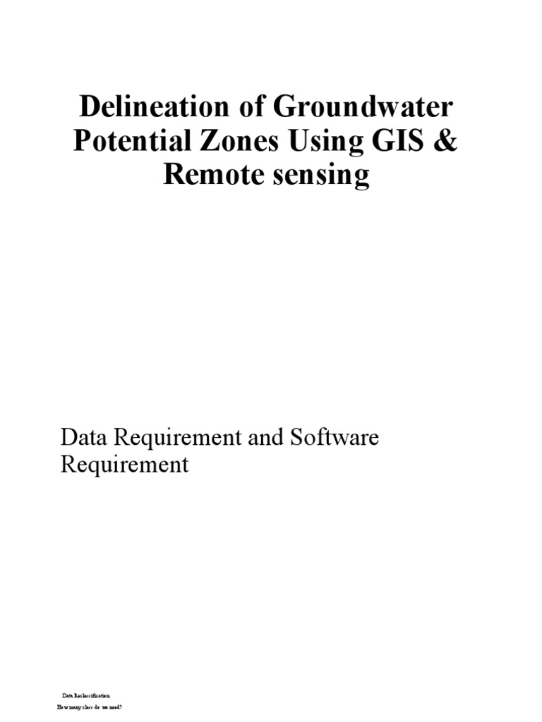 Delineation of Groundwater Potential Zones Using GIS | PDF