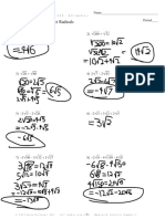 7.2 add & subtract radicals HW