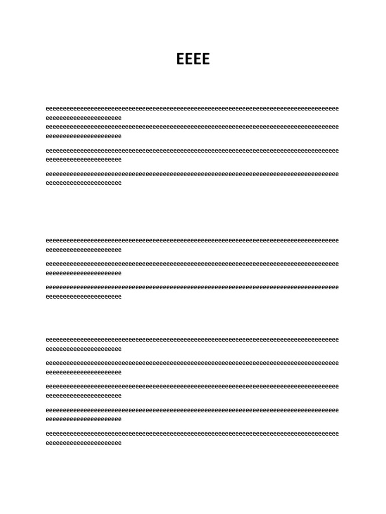 EEEE Document Overview | PDF