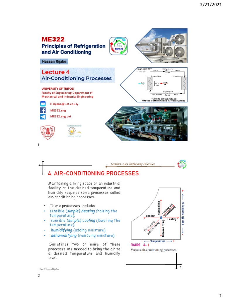 Engineering Air-Conditioning Basics | PDF | Air Conditioning | Humidity