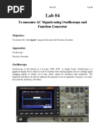 Lab 4 - Measuring AC Signals Using Oscilloscope and Function Generator