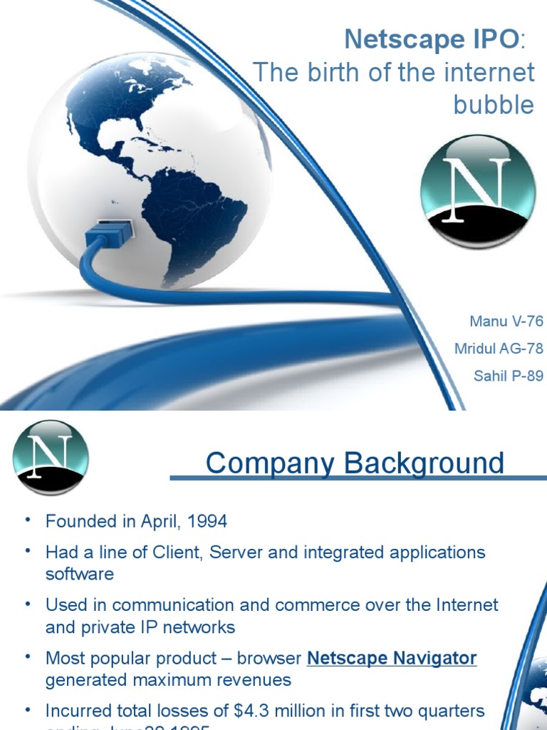The Birth of The Internet Bubble: Netscape IPO | PDF | Initial Public  Offering | Investing