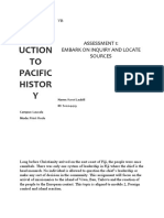 HYF01 Introd Uction TO Pacific Histor Y: Assessment 1: Embark On Inquiry and Locate Sources