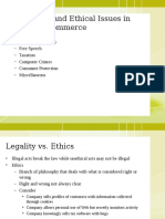 Major Legal and Ethical Issues in Electronic Commerce