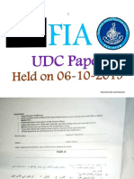FIA UDC Past Papers