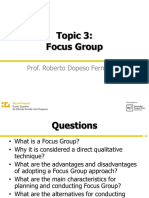 Topic 3 Focus Group