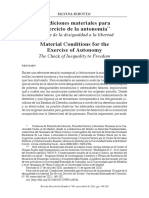 Condiciones Materiales para El Ejercicio de La Autonomía Material Conditions For The Exercise of Autonomy