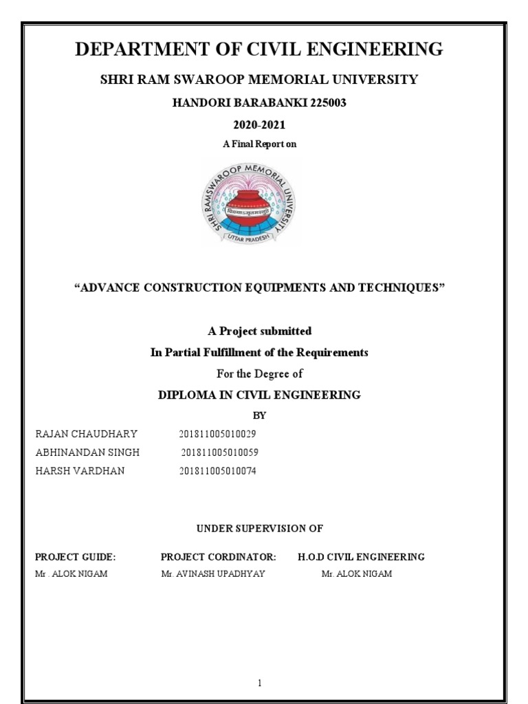 Advanced Construction Techniques Report | PDF | Deep Foundation | Masonry