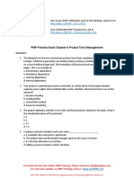 PMP Chapter 6 Test Project Time Management