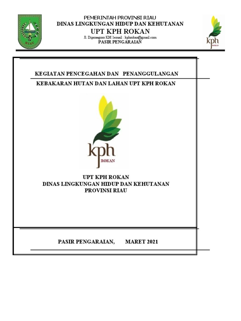 Ringkasan Kegiatan Karhutla Upt KPH Rokan 2020 | PDF