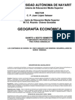 PROGRAMA DE  GEOGRAFIA ECONOMICA
