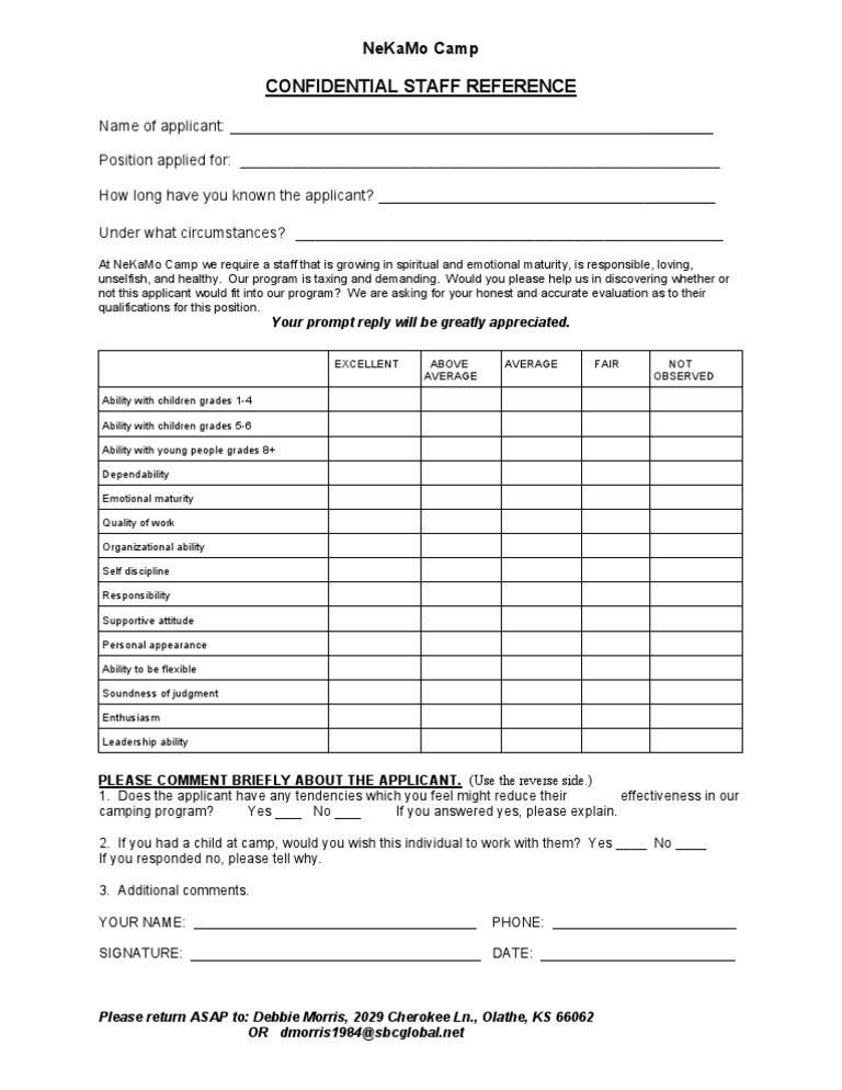 Personal Reference | PDF