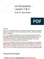 Micro Economics - Lecture 3 & 4: Prof. Dr. Qais Aslam