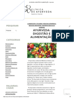 Ayurveda - Digestão e Alimentação - Ayurveda