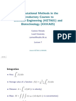 Computational Methods in The Introductory Courses To Chemical Engineering (KETA01) and Biotechnology (KKKA05)
