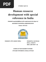 A Seminar Report On Human Resource Development With Special To India