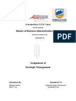 Dikchhya - Tamrakar Special Assignment On Strategic Mangement