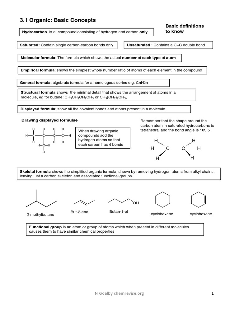 Organic Analysis: Key Concepts and Naming | PDF | Isomer | Functional Group