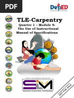 TLE-Carpentry: Quarter 1 - Module 4: The Use of Instructional Manual of Specifications