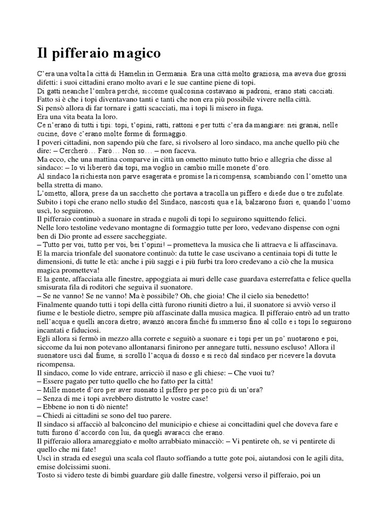 Il Pifferaio Magico PDF