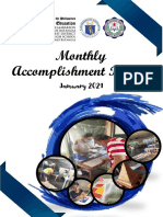Monthly Accomplishment Report: January 2021
