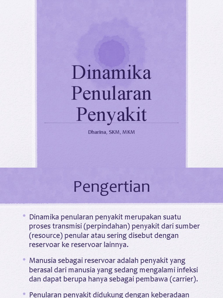 Dinamika Penularan Penyakit Manusia | PDF