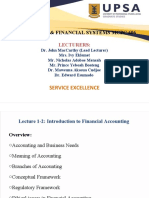 Accounting & Financial Systems (Lecture 1 -2)