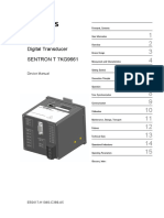 Digital Transducer Sentron T 7Kg9661: Device Manual
