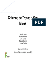 Critérios Von Misses e Tresca