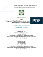 Dissertation On: Bangabandhu Sheikh Mujibur Rahman Science & Technology University