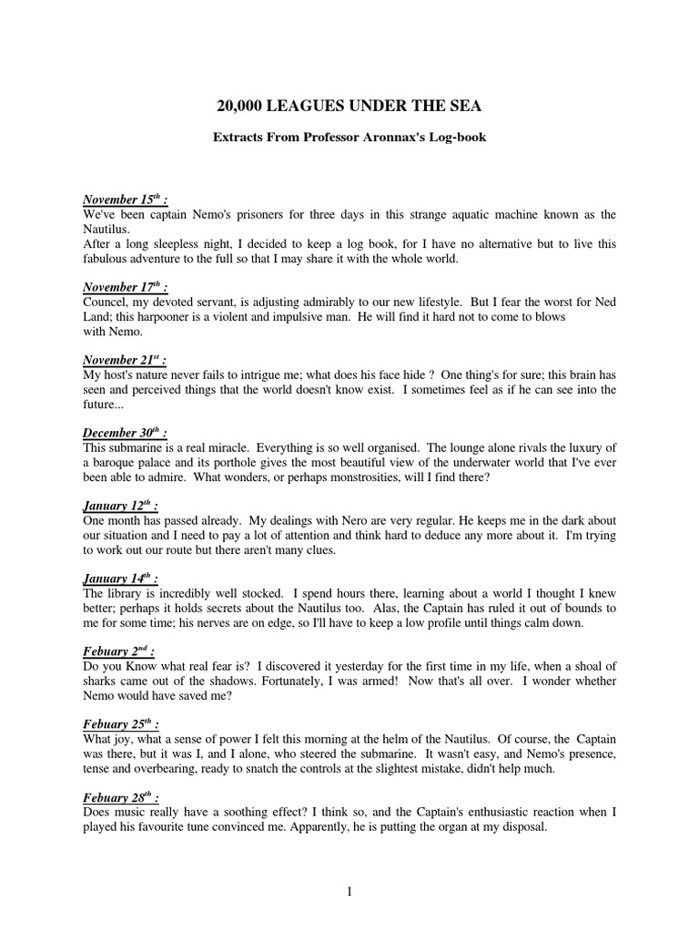 20 000 Leagues Under The Sea Pdf Twenty Thousand Leagues Under The Sea