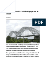 Steel in I-40 Bridge Prone To Crack