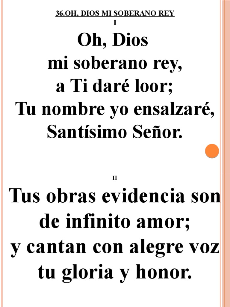 36.oh Dios, Mi Soberano Rey | PDF