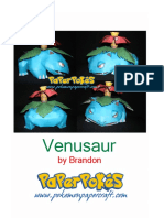 Venusaur A4 Lined