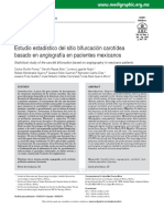 Estudio Estadístico Del Sitio Bifurcación Carotídea Basado en Angiografía en Pacientes Mexicanos