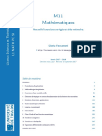 M11 Mathématiques: Recueil D'exercices Corrigés Et Aide-Mémoire