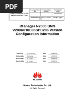 Imanager N2000 BMS V200R010C03SPC206 Version Configuration Information - Issue 1.26