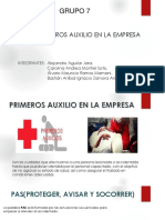 B. - PRIMEROS AUXILIOS (Presentación de Alejandro Aguilar, Bastián Zamora, Carolina Montiel)