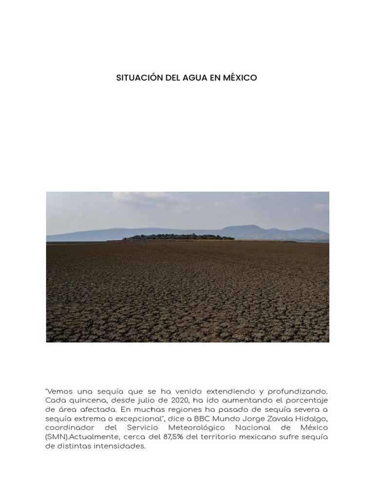 Situacion Del Agua En México Pdf Sequía El Niño