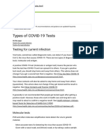 Types of COVID-19 Tests - COVID-19 - Minnesota Dept. of Health