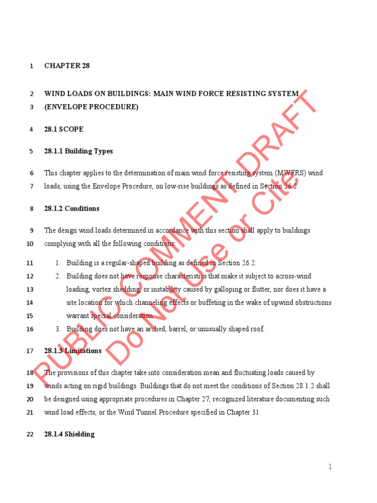 Asce 7-22 CH 28 - For PC | PDF | Pressure | Wound