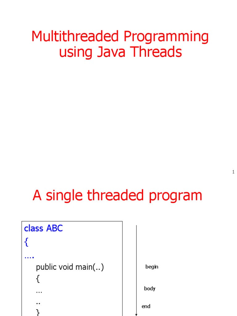 Multithreaded Programming Using Java Threads | PDF | Thread (Computing ...
