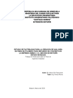 Estudio de Factibilidad para La Creación de Una Línea de Fibra de Polímero para Refuerzo de Concreto en La Empresa Demeci, C.a, Ubicada en Maturín Estado Monagas