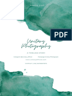 Unitary Photography: Price List