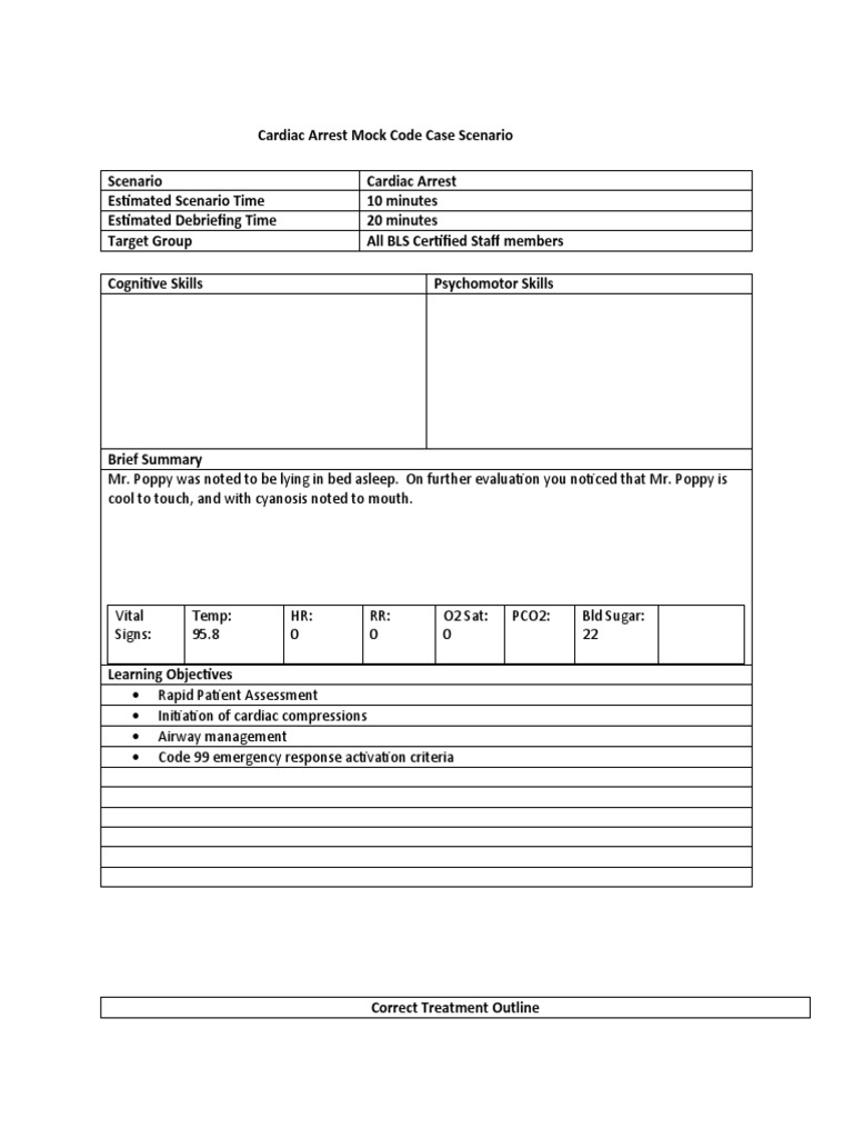 Mock Code Scenarios