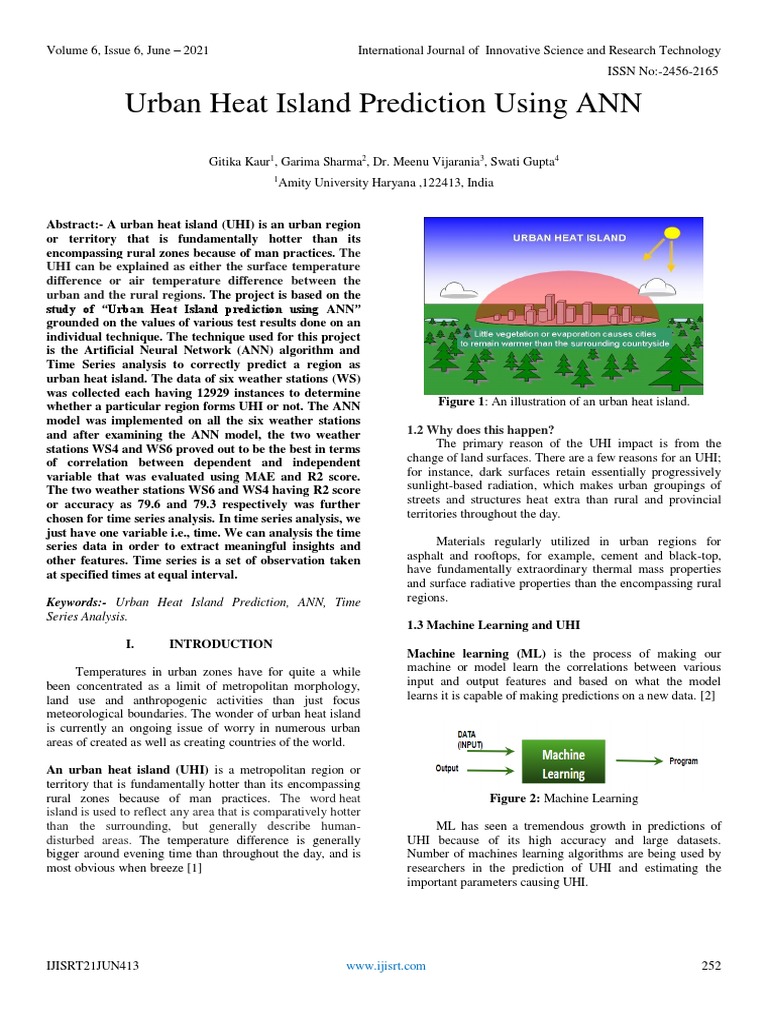 Urban Heat Island Prediction Using ANN | PDF | Deep Learning ...