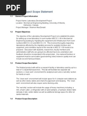 Detailed Project Scope Statement