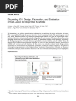 Bioprinting 101: Design, Fabrication, and Evaluation of Cell-Laden 3D Bioprinted Scaffolds